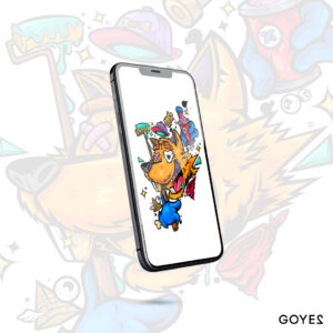 Wallpaper Dog Graffiti Style