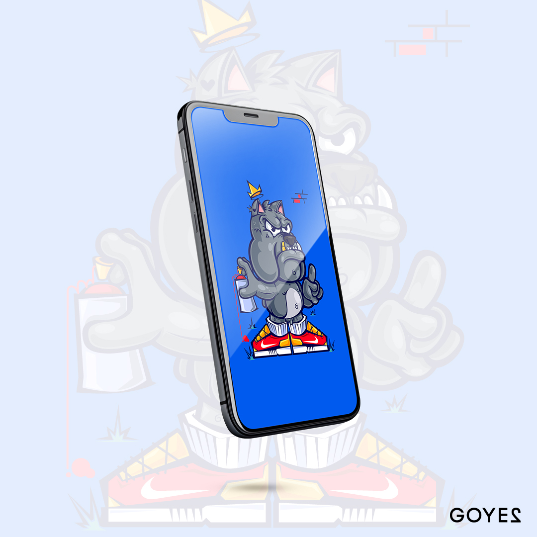 Wallpaper Dog English Bulldog Graffiti Style