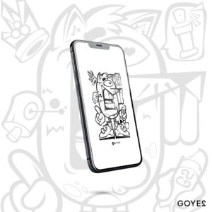 Wallpaper Rat Graffiti Style Blanck And White