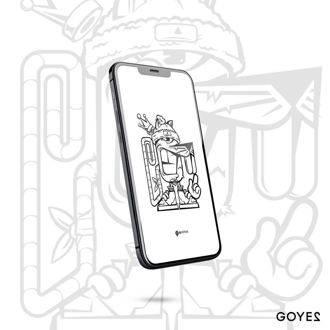 Wallpaper Rat Graffiti Style Blanck And White Model 3