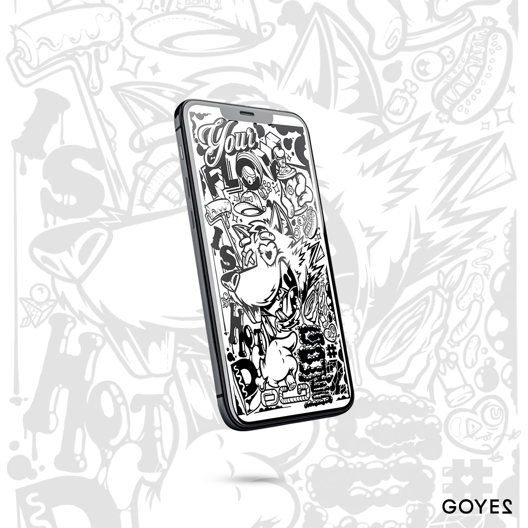 Wallpaper Your Flow Is Hot Dog Black And White