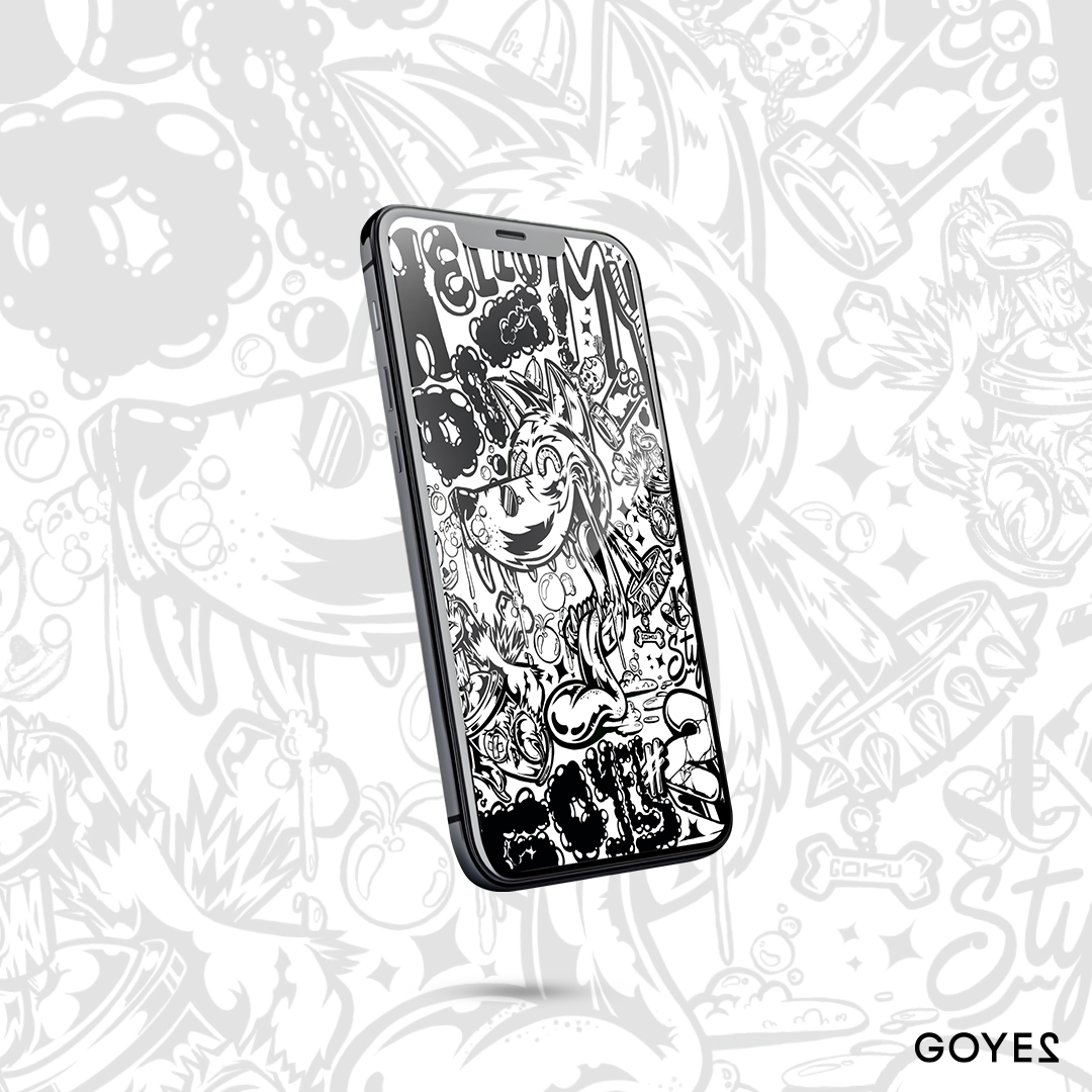 Wallpaper Hello My Dog Black And White