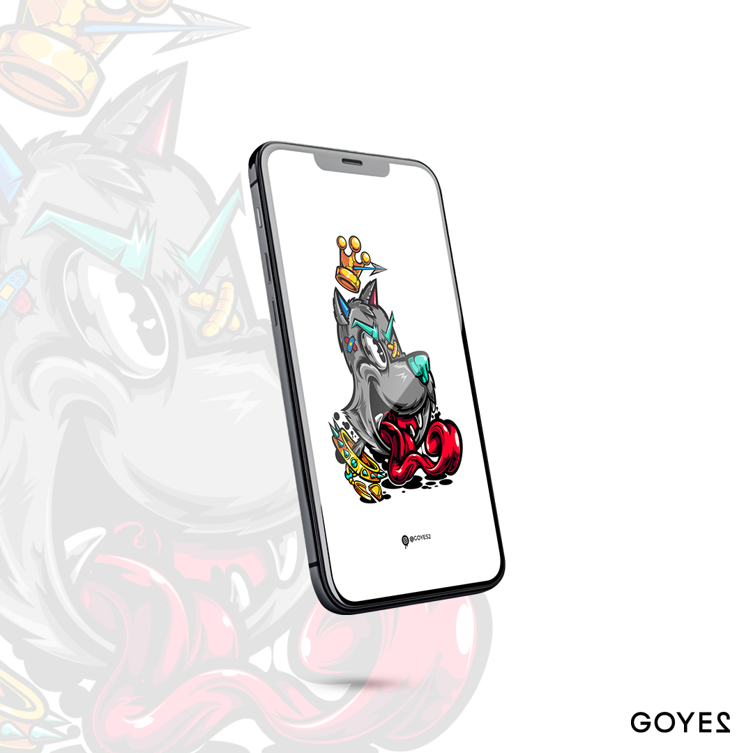 Wallpaper Dog Graffiti Style Color