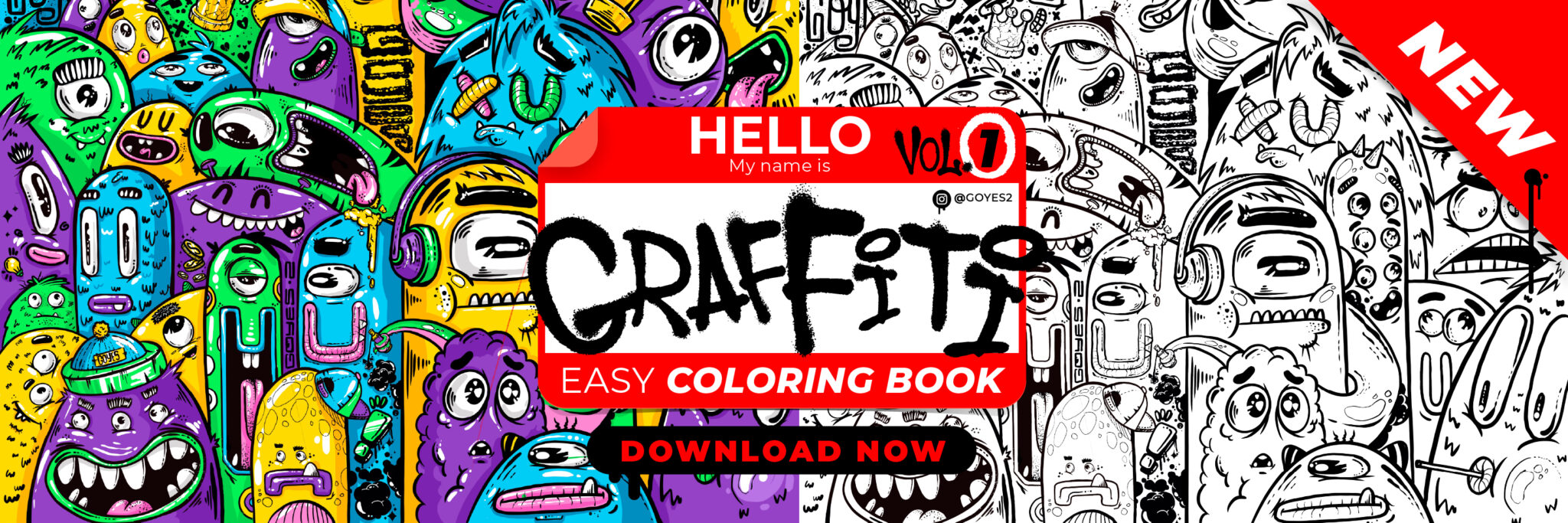 3 Graffiti coloring book
