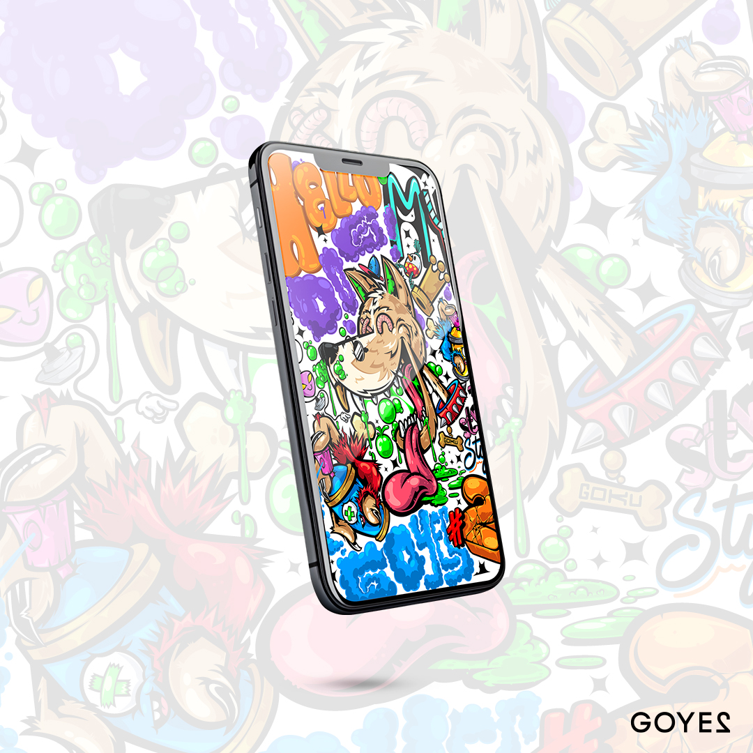 Wallpaper Hello My Dog Graffity Style